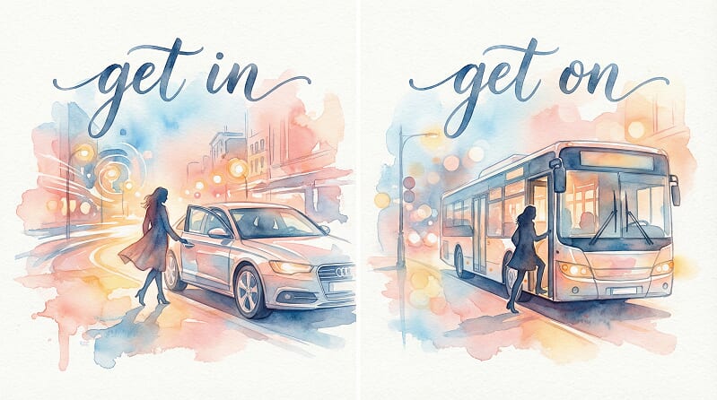 「get in」和「get on」有什麼差別?英文中表示「乘坐」的用法區分 「get in」和「get on」有什麼差別?英文中表示「乘坐」的用法區分