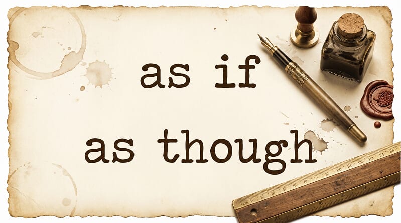 as if 與 as though的意思和用法