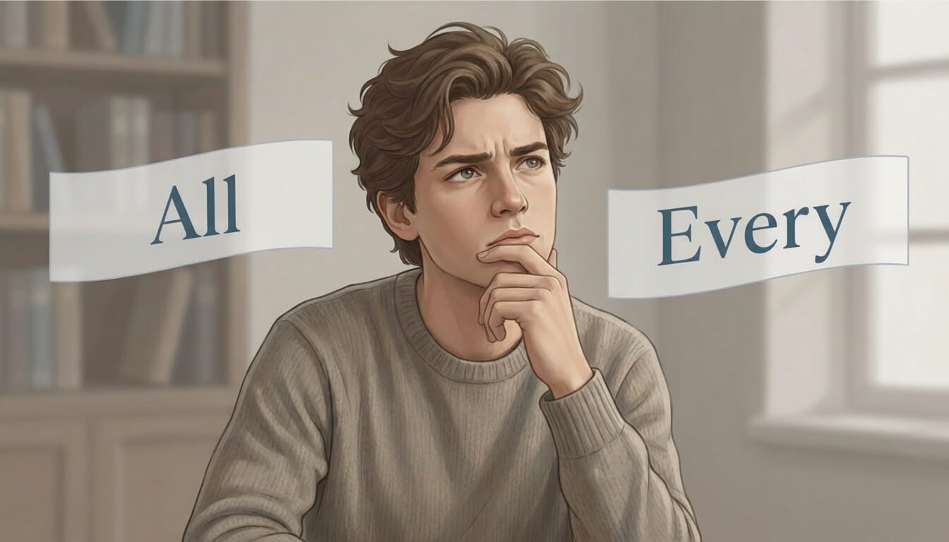 「all」和「every」的差別是什麼？