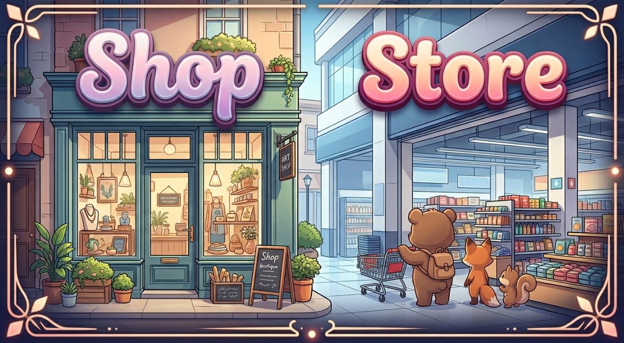 商店英文怎麼說？「shop」和「store」的差異一次看懂