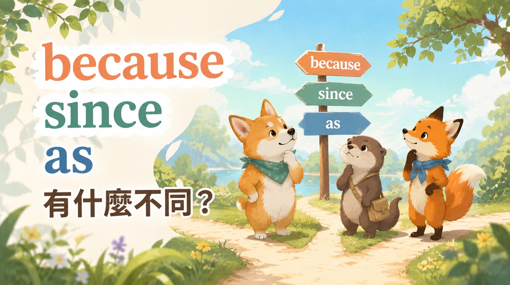 because、since、as  有什麼不同？掌握英文原因連接詞的差別