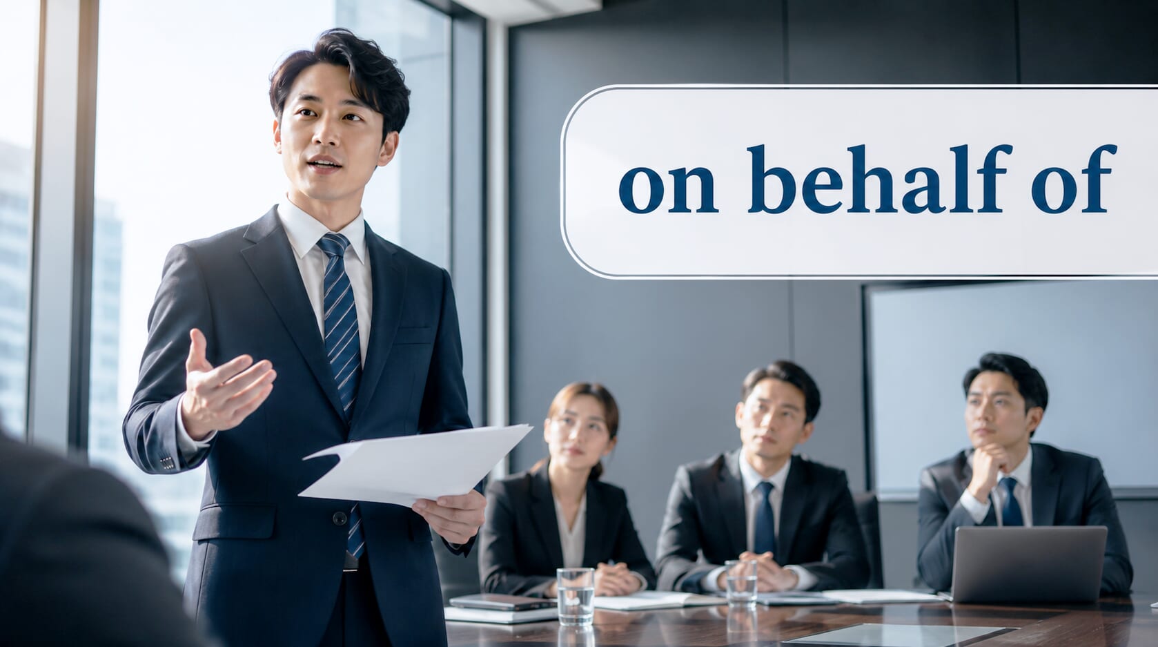 「on behalf of」怎麼用？掌握「代表」與「代替」的英文差別