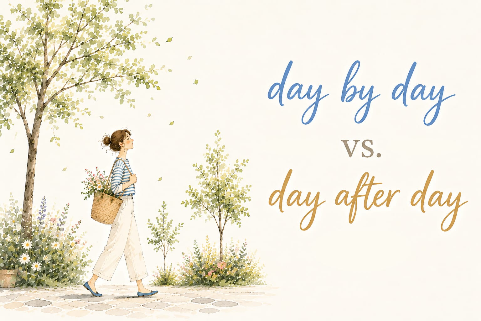 day by day 與 day after day 怎麼分?用法與差異解說 day by day 與 day after day 怎麼分?用法與差異解說