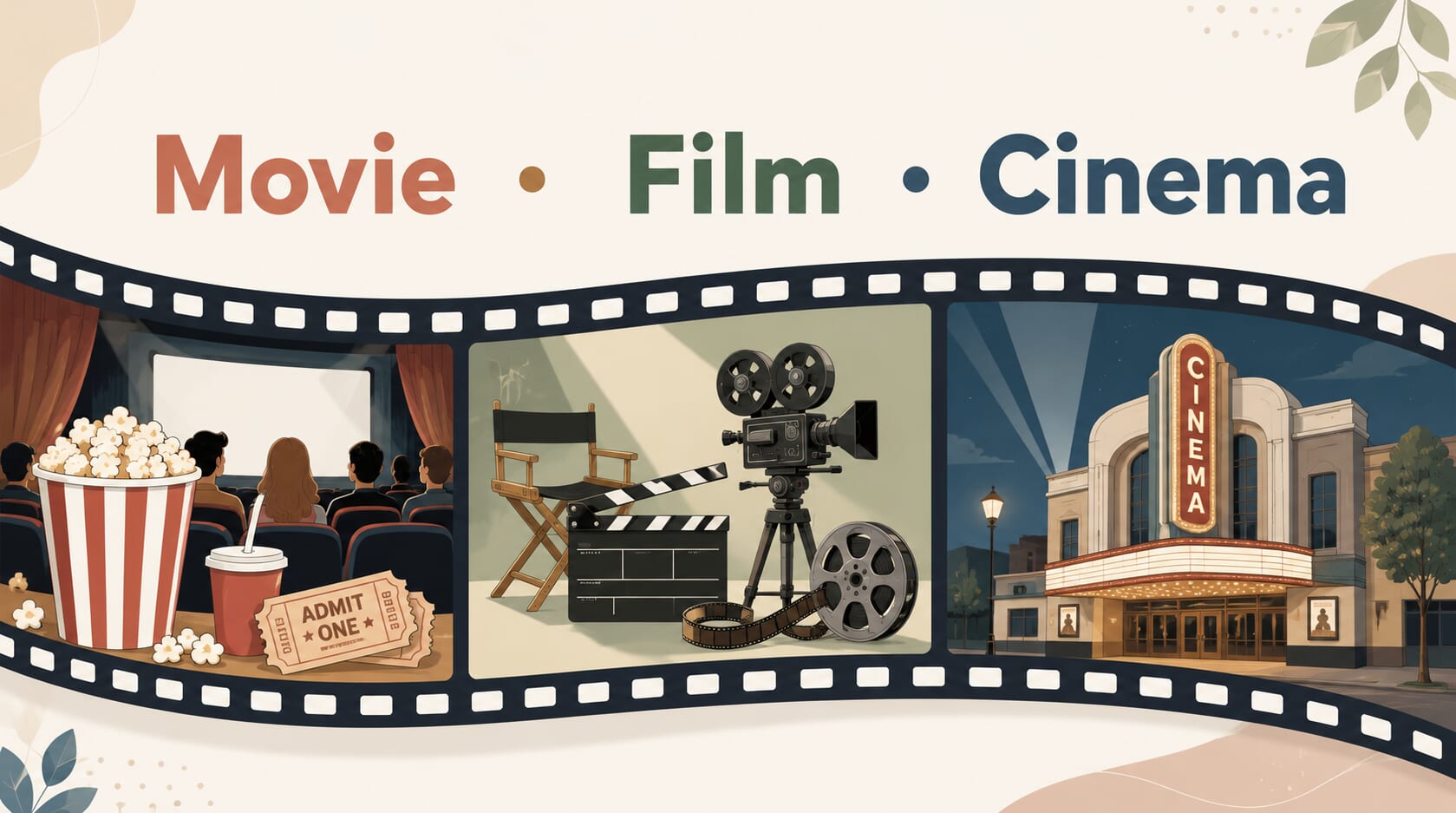 電影英文怎麼說？Movie、Film、Cinema 的差異整理