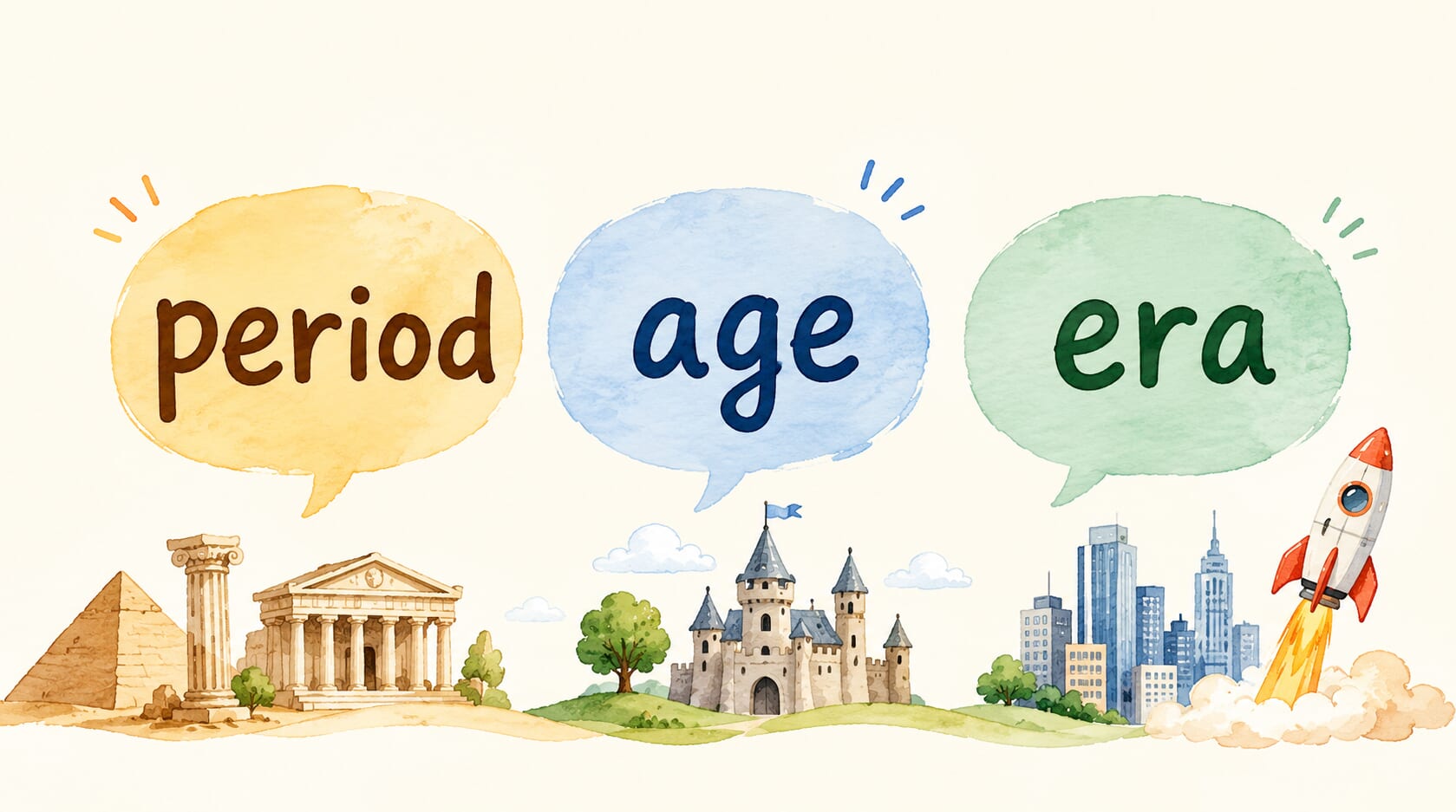 英文想聊「某個時代」怎麼說？ period、age、era 的語感差異