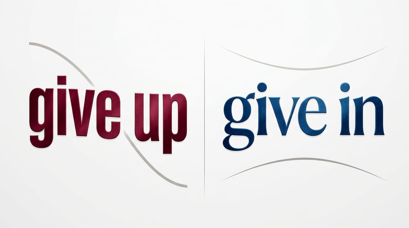 別再用錯！「give up」和「give in」哪裡不同？