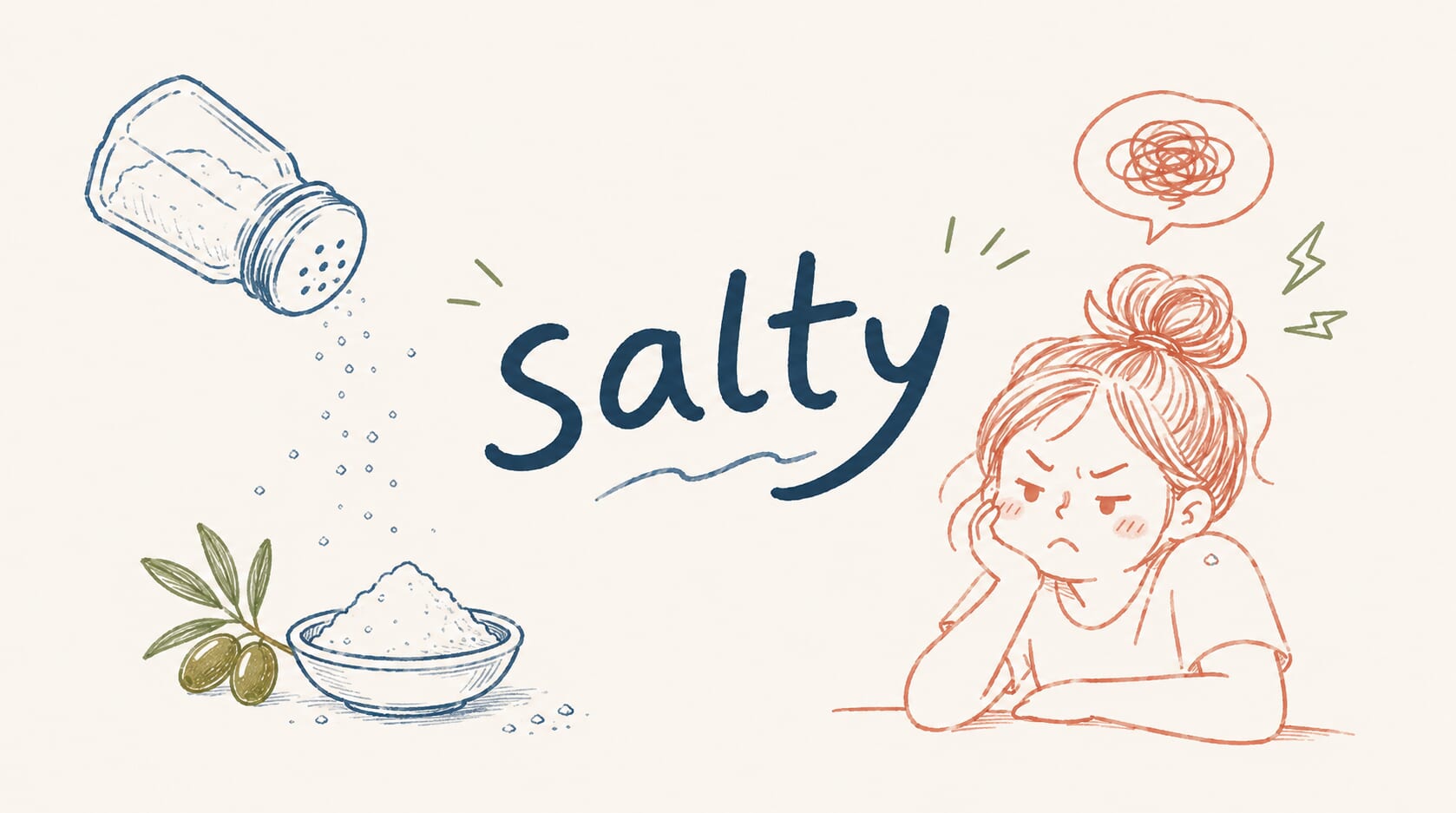 salty 不只表示「鹹」!搞懂口語意思、常見用法與實用片語 salty 不只表示「鹹」!搞懂口語意思、常見用法與實用片語